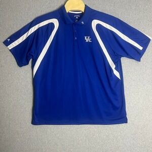 Antigua Kentucky Wildcats Mens Blue Polo Shirt Athletic Fit XXL‎